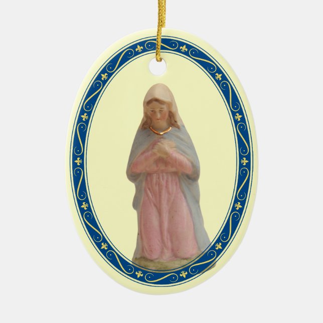 Krippe Mary Keramik Ornament (Vorne)