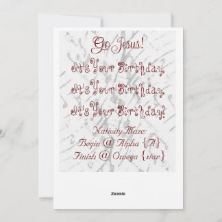 Krippe Maze Art Weihnachtskarte Feiertagskarte