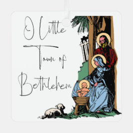 Krippe - "O Little Town of Bethlehem" Ornament Aus Metall