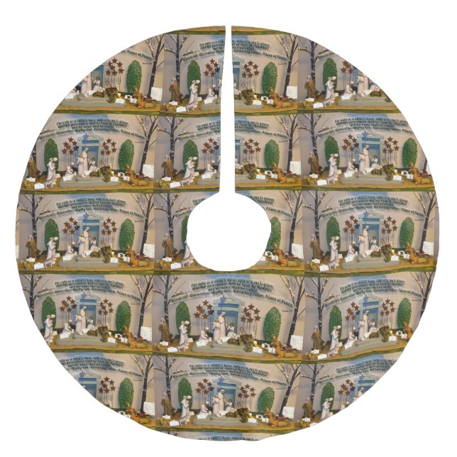 Krippe Polyester Weihnachtsbaumdecke (Vorderseite)