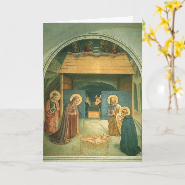 Krippe von Fra Angelico Karte (Gelbe Blume)