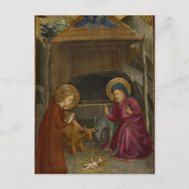 Krippe von Fra Angelico Postkarte (Vorderseite)