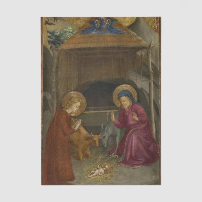 Krippe von Fra Angelico Seidenpapier (Vorderseite)