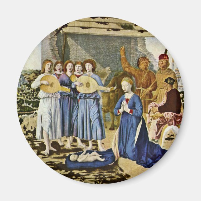 Krippe von Piero Della Francesca (beste Qualität) Magnet (Vorne)