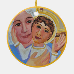 Krippe Weihnachten Keramik Ornament
