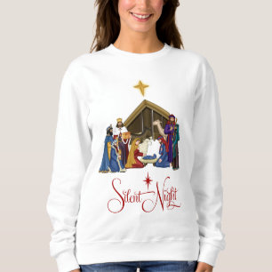 Krippen-Szenen-Weihnachtssweatshirt oder -T - Sweatshirt