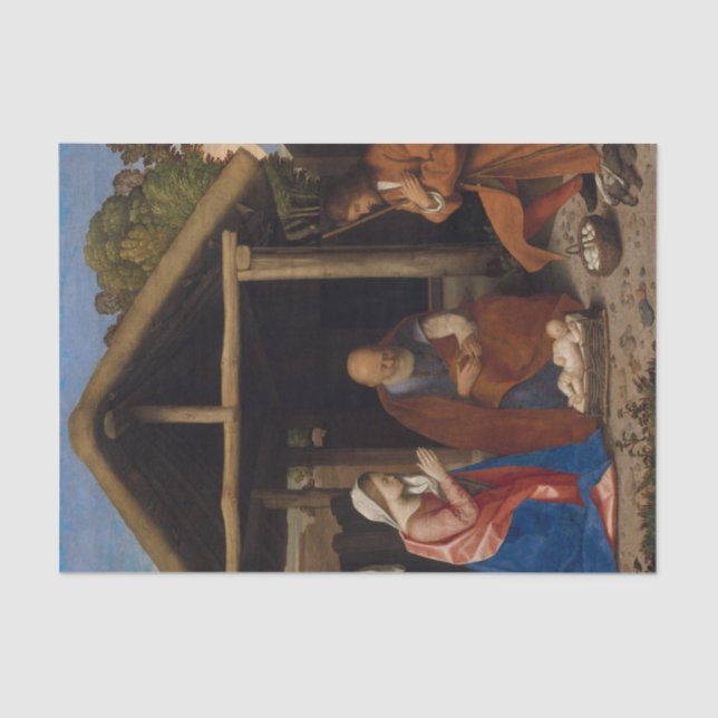 Krippenbekenntnisse der Hirten Weihnachten Seidenpapier (Vorderseite)