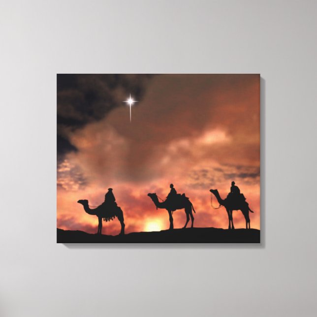 Krippengeschenke für Weihnachten Leinwanddruck (Vorderseite)