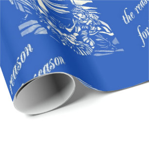 Krippenglas - blau geschenkpapier