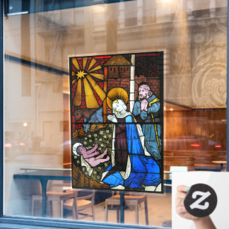 Krippenglas-Panel Circa 1500 Fensteraufkleber