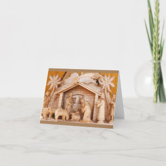 Krippenlandschaft Religiöse Weihnachtskarte Feiertagskarte