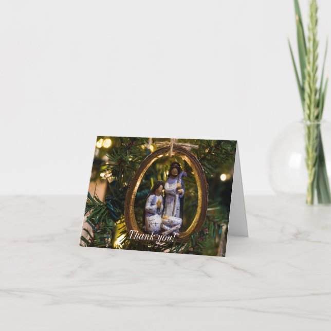 Krippenschmuck Danke Karte (Vorderseite)