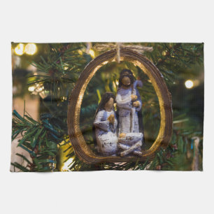 Krippenschmuck Küchentuch