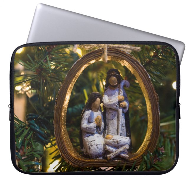 Krippenschmuck Laptopschutzhülle (Vorderseite)