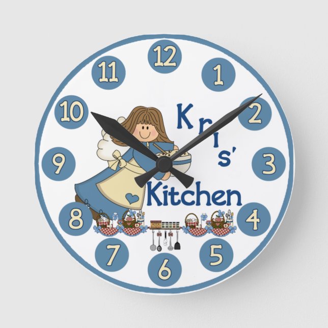Kris' Kitchenuhr   Runde Wanduhr (Vorderseite)