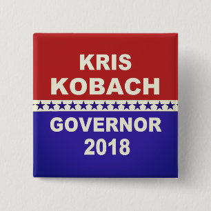 Kris Kobach Knopf Gouverneur-Kansas 2018 Button