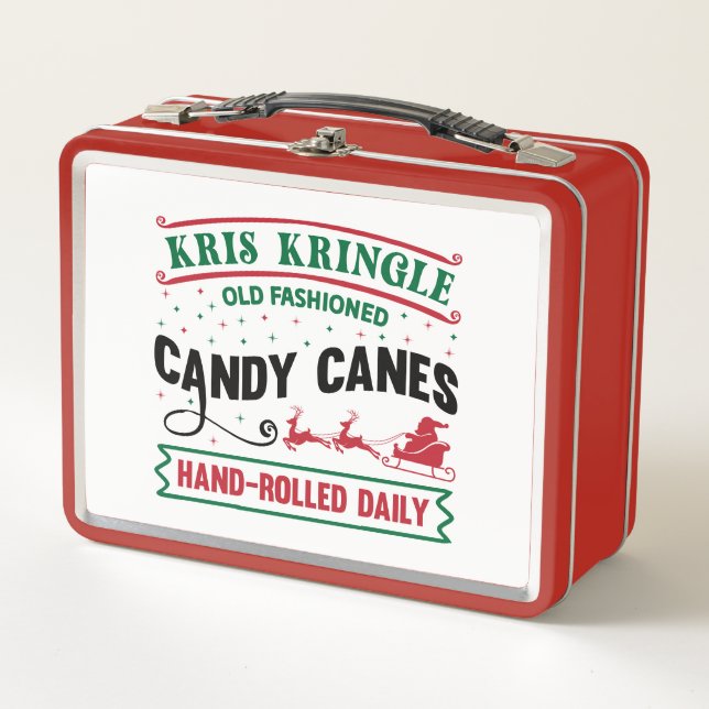 Kris Kringle Bonbons Metall Brotdose (Vorderseite)