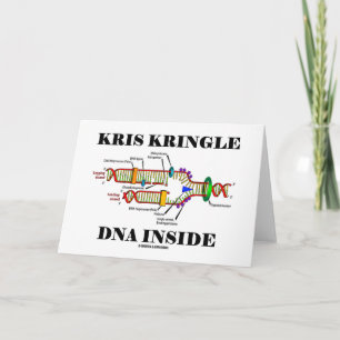 Kris Kringle DNA Inside (DNA Replication) Feiertagskarte
