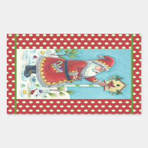 KRIS KRINGLE & KARDINALS CHRISTMAS SANTA STICKERS