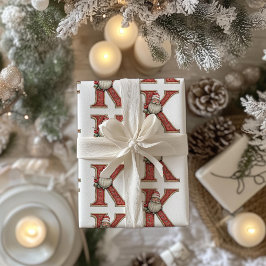 Kris Kringle Letter K Christmas Geschenkpapier