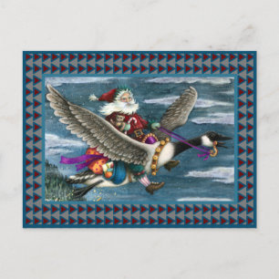 KRIS KRINGLE UND TOYS AUF KANADISCHEN GOOSE CHRIST POSTKARTE