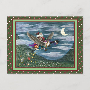 KRIS KRINGLE UND TOYS AUF KANADISCHEN GOOSE CHRIST POSTKARTE