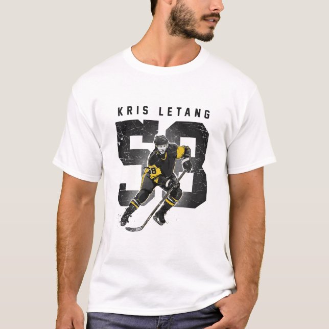 Kris letang number retro T-Shirt (Vorderseite)
