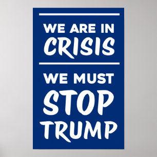 Krise Anti-Trump   Blau   Protest Poster