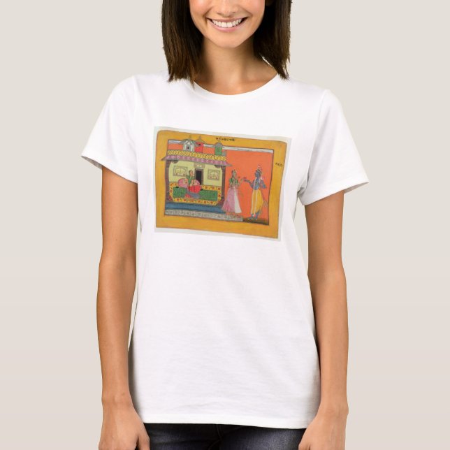 Krishna arriving at Radha's House, Illustration T-Shirt (Vorderseite)
