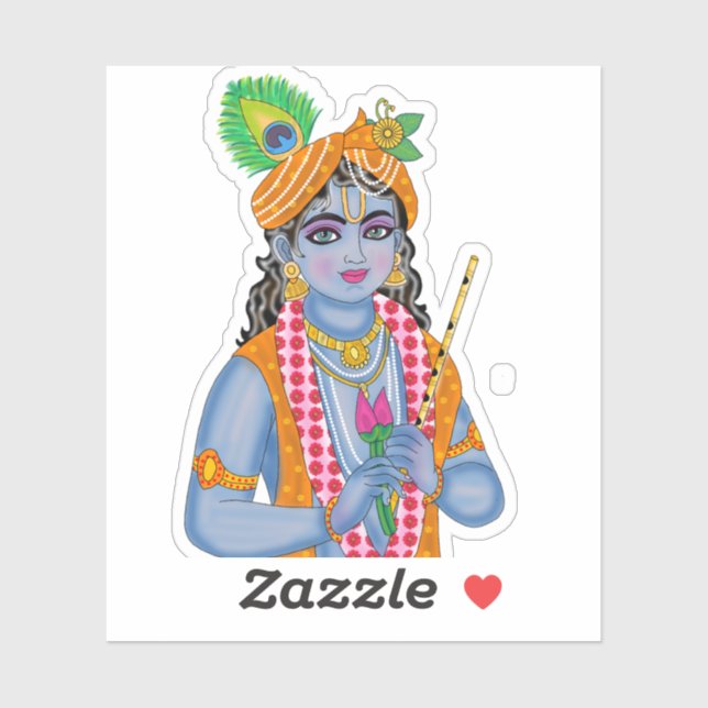 Krishna-Aufkleber Aufkleber (Blatt)