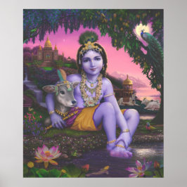 Krishna Chandra print Poster