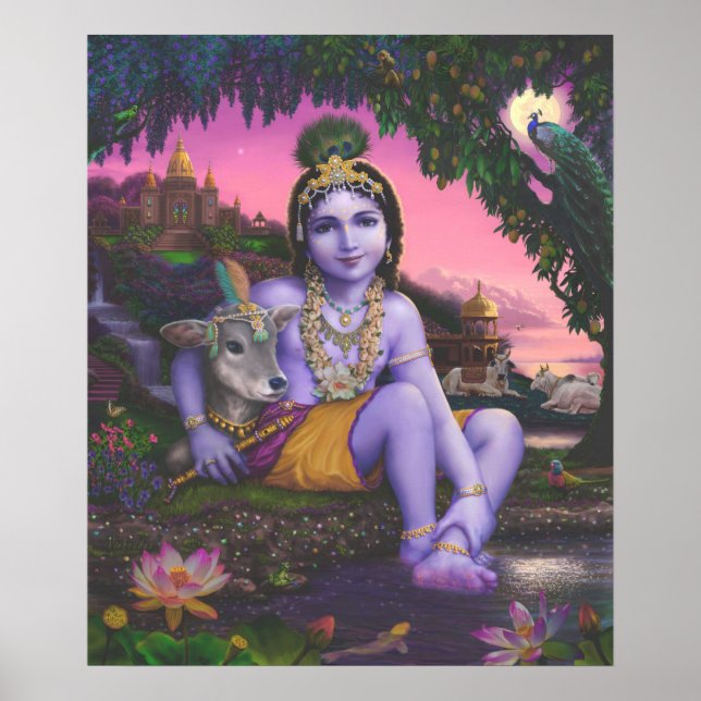 Krishna Chandra print Poster (Vorne)