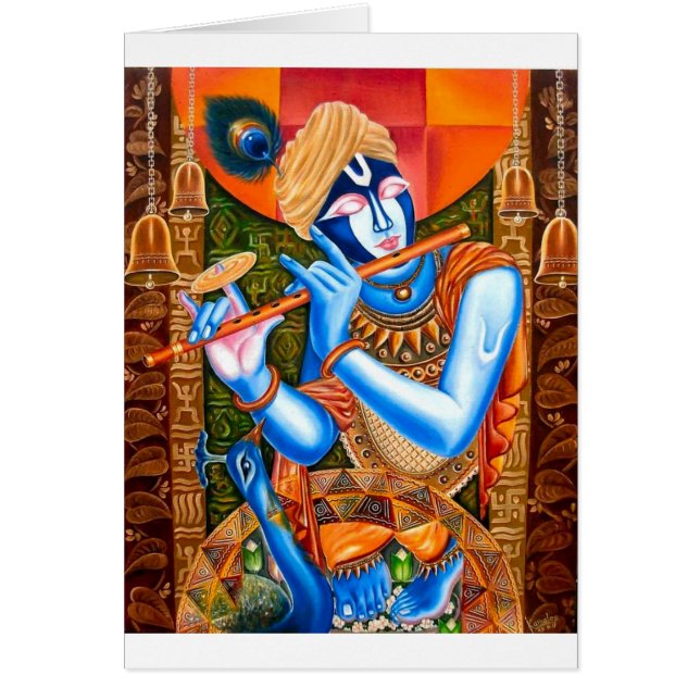 KRISHNA DAS FLÖTEN-SPIELER-INDISCHE ABSTRAKTE (Vorne)
