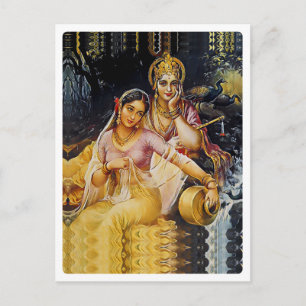 KRISHNA - Hintere Gottheit - Postkarte