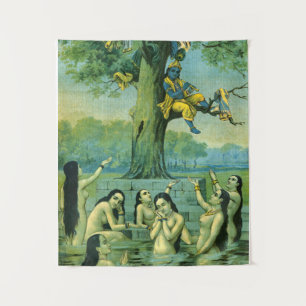 Krishna Leela von Raja Ravi Varma Wandteppich