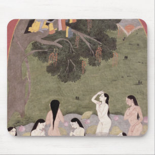 Krishna mit der Kleidung der Kuh-Mädchen, Mousepad