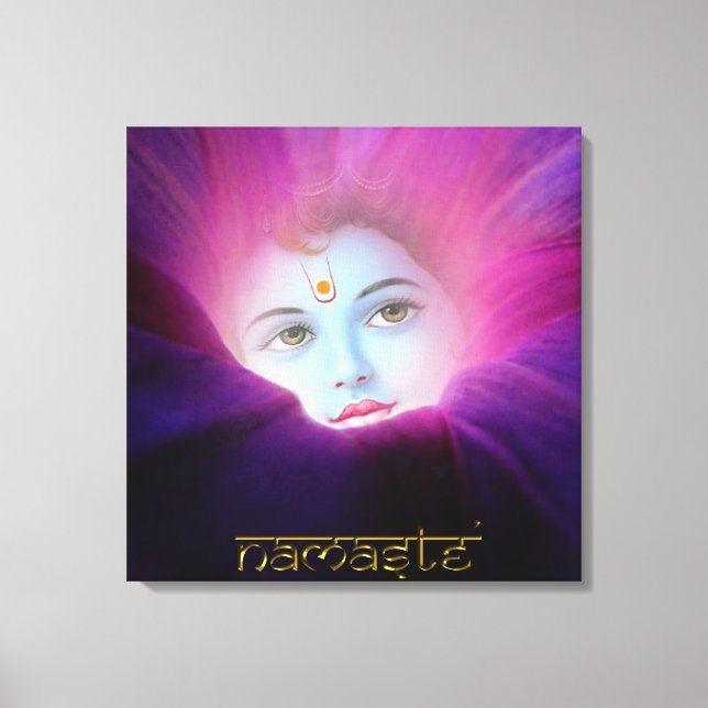 Krishna Morning Glory Namaste Leinwand Pri (Vorderseite)