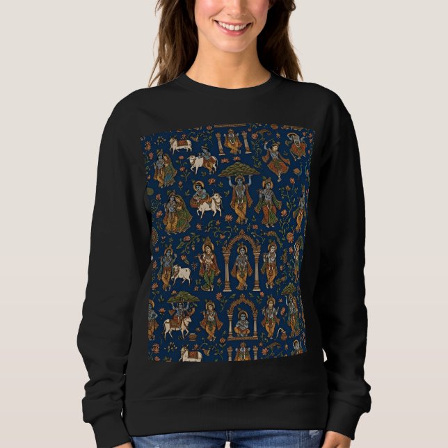 Krishna-Muster Sweatshirt (Vorderseite)