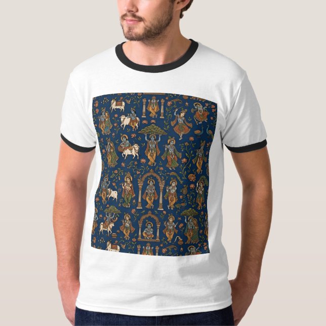 Krishna-Muster T-Shirt (Vorderseite)