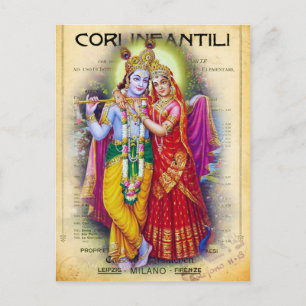 Krishna Postkarte