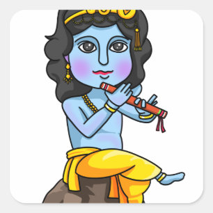 Krishna Quadratischer Aufkleber