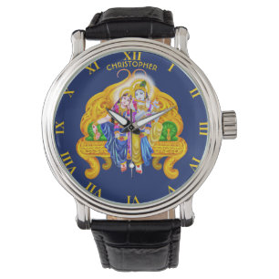 Krishna Radha Vigneshwara Psychedelic Hinduismus Armbanduhr