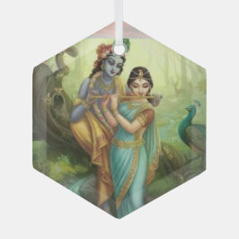 Krishna Radhey Ornament Aus Metall