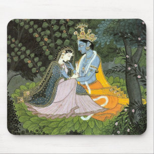 Krishna u. Radha bunte Mausunterlage Mousepad