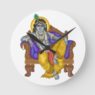 Krishna-Uhr Runde Wanduhr