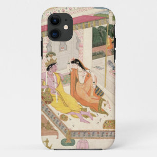 Krishna und Radha auf einem Bett in einem iPhone 11 Hülle