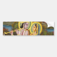 Krishna und Radha auf Lotos