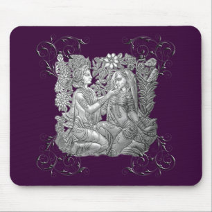 Krishna und Radha Mousepad