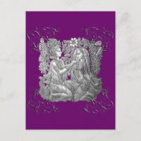 Krishna und Radha Postcard