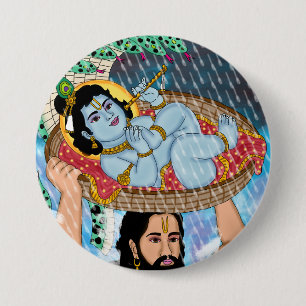 Krishna & Vasudeva Knopf Button